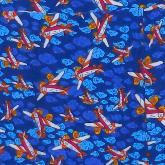 LuLaRoe Blue Cloud Airplanes Leggings Novelty One Size - Picture 1 of 8